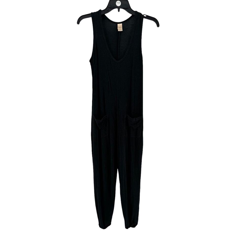 Smash + Tess Women's Black Sleeveless V-Neck Jumpsuit Size XXS